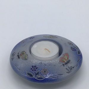 Vintage Handarbeit German Pottery Tea Light Holder